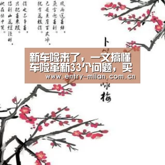 新车险来了,一文搞懂车险革新33个问题,买的省钱,赔的省心“米兰体育APP”(图2) 米兰体育APP